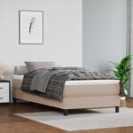 vidaXL Sommier à lattes de lit avec matelas Cappuccino 90x190 cm