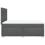vidaXL Sommier à lattes de lit avec matelas Gris foncé 140x200cm Tissu