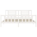 vidaXL Cadre de lit sans matelas blanc bois massif de pin
