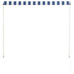 vidaXL Auvent rétractable 100x150 cm Bleu et blanc