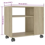 vidaXL Table d'appoint Chêne sonoma 70x35x55 cm Bois d'ingénierie