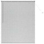 vidaXL Store de Fenêtre avec des rideaux Autre Argenté 80 x 130 cm Aluminium