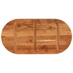 vidaXL Dessus de table 120x60x3 8 cm ovale bois massif d'acacia