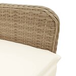 vidaXL Ensemble de bistro de jardin 5 Pièces coussins marron poly rotin