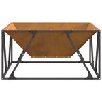 vidaXL Braise Marron 80 x 80 x 40 cm Acier résistant aux intempéries