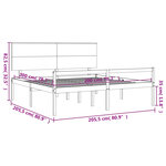 vidaXL Lit pour personne âgée et tête de lit 200x200 cm bois massif