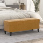 vidaXL Banc Marron 100x35x41 cm Velours