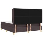 vidaXL Lit à ressorts avec matelas gris foncé 90x190 cm Marron foncé