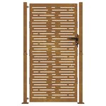 vidaXL Portail de jardin 105x180 cm acier corten conception de carré
