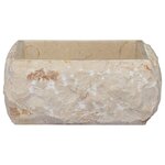 vidaXL Lavabo Crème 30x30x13 cm Marbre