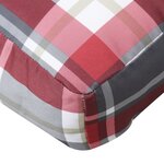 vidaXL Coussins de palette 2 Pièces carreaux rouges tissu