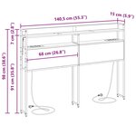vidaXL Tête de lit de rangement Chêne marron 140 cm Bois d'ingénierie