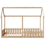 vidaXL Cadre de lit d'enfants forme de maison 90x190cm bois massif pin