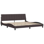vidaXL Cadre de lit sans matelas marron foncé 200x200 cm tissu
