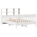 vidaXL Cadre de lit sans matelas blanc 120x190 cm bois de pin massif