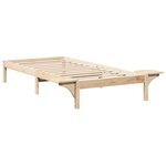 vidaXL Cadre de lit avec tables de chevet Marron Marron