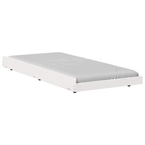 vidaXL Cadre de lit Blanc 100 x 200 cm Pin massif