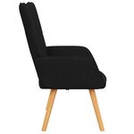 vidaXL Chaise de relaxation Noir Tissu