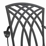 vidaXL Chaise de jardin 2 Pièces Noir 55 x 56 5 x 91cm Aluminium