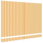 vidaXL Toile de rechange pour auvent Jaune et blanc 280 x 195 cm