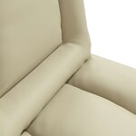 vidaXL Fauteuil de sol ajustable Crème Simili cuir