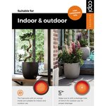 Capi Pot à fleurs Nature Rib rond 62x48 cm noir KBLR271
