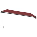 vidaXL Auvent manuel rétractable bordeaux 450x350 cm