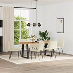vidaXL Chaises à manger lot de 6 crème velours