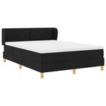 Lit Box Spring vidaXL avec Matelas - Noir  160x200 cm  Tissu