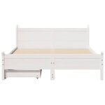 vidaXL Cadre de lit sans matelas blanc 120x200 cm bois de pin massif