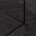 vidaXL Tapis de surface ovale HUARTE Noir 120 x 170 cm 100 Polyester