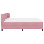 vidaXL Lit à ressorts avec tête de lit Rose 200 x 200 cm Velours