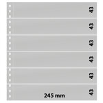 Feuilles de classement Omnia Lindner à 6 bandes pour timbres-poste. Fond - Blanc