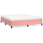 vidaXL Cadre de lit Rose 180x200 cm Velours