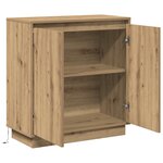 Buffet vidaXL LED Chêne Artisan 71x34 5x75 cm en bois d'ingénierie