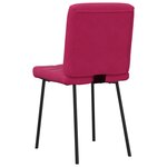 vidaXL Chaises à manger lot de 2 Rouge bordeaux Velours