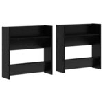vidaXL Cabinet à chaussures 2 Pièces Chêne noir 60 x 18 x 60 cm