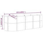 vidaXL Lit surélevé de jardin Acier galvanisé 224x80x68 cm Vert