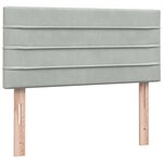 vidaXL Sommier à lattes de lit et matelas gris clair 90x210 cm velours