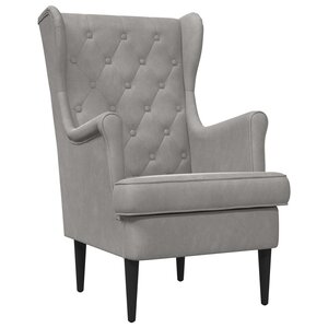 vidaXL Fauteuil Gris clair Velours