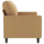 vidaXL Canapé à 2 places Marron 140 cm Velours
