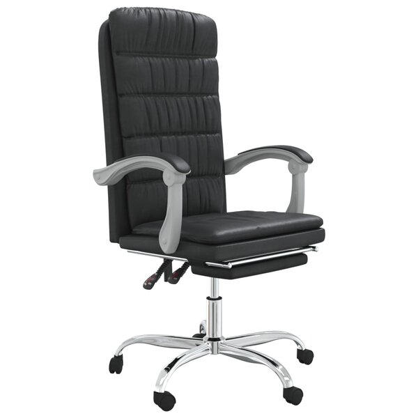 Chaise fauteuil siège pivotante de inclinable de bureau informatique étude similicuir noir 02_0024265