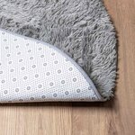 vidaXL Tapis Shaggy à poils longs NAVARRA gris clair 240x240 cm