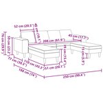 vidaXL Sofa en tissu Jaune clair Tissu en velours côtelé