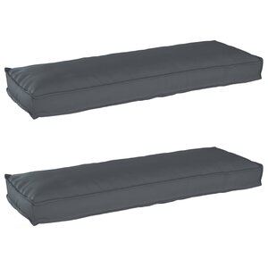 vidaXL Set de coussins de palette 2 Pièces Anthracite 120 x 40 x 8 cm