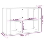 vidaXL Buffet Chêne fumé 80x30x54 cm Bois d'ingénierie