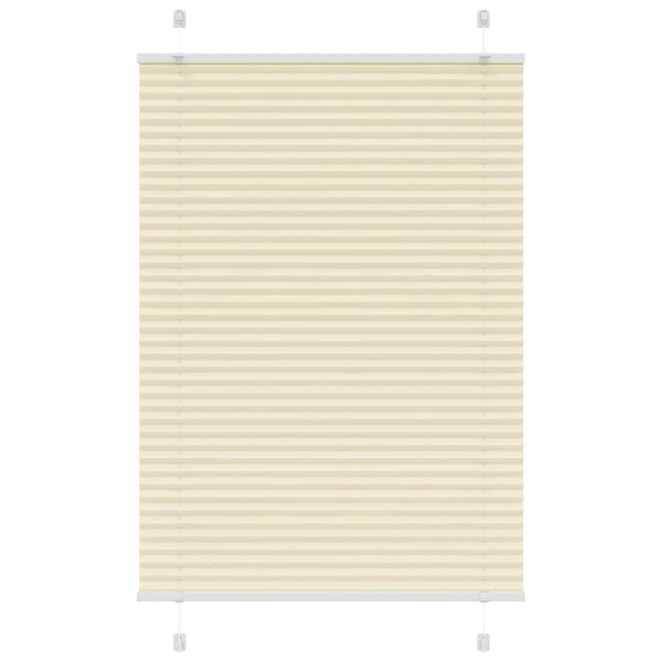 vidaXL Store plissé crème 85x100 cm largeur du tissu 84 4 cm polyester