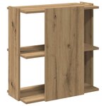 vidaXL Bibliothèque à 3 niveaux chêne artisanal 60x30x60 cm