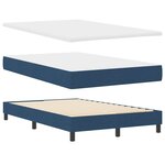 vidaXL Lit à ressorts avec matelas avec LED Bleu 120 x 200 cm tissu