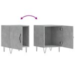 vidaXL Tables de chevet 2 Pièces gris béton 40x40x50 cm bois d’ingénierie